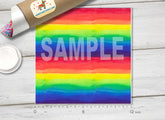 Watercolor Rainbow Patterned Adhesive Vinyl 937